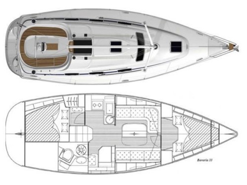 Bavaria Cruiser 33 vitorlás ,  vitorlás bérlés az Adrián,  hajóbérlés az Adrián,  luxusnyaralás