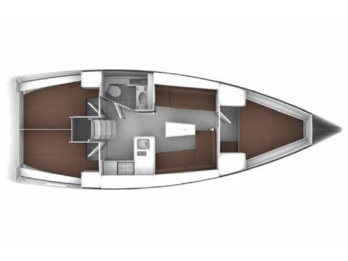 Bavaria Cruiser 37 vitorlás bérlés az Adrián,  hajóbérlés,  yacht bérlés,  vitorlás bérlés