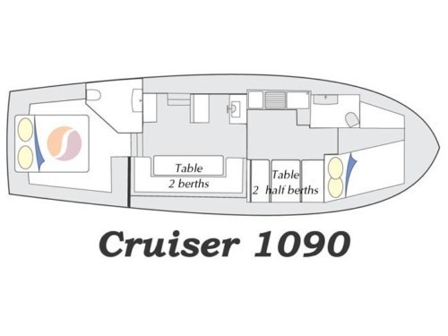 Cruiser 1090 hajóbérlés az Adrián,  luxusnyaralás,  hajóbérlés Adria,  motoros hajó bérlés