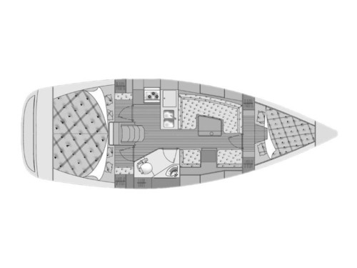 Elan 344 Impression vitorlás ,  luxusnyaralás,  hajóbérlés Horvátország,  hajóbérlés Adria