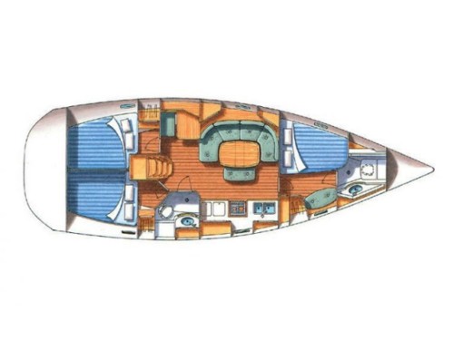 Oceanis 393 Clipper luxusnyaralás,  Horvátország hajóbérlés,  hajóbérlés Adria,  vitorlás bérlés