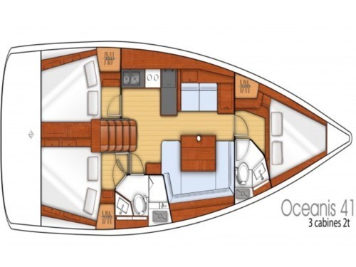 Oceanis 41 luxusnyaralás,  yacht bérlés,  hajóbérlés Horvátország,  Adriai tenger