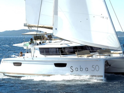 Saba 50 katamarán bérlés Horvátországban,  hajóbérlés az Adrián,  Horvátország,  luxusnyaralás
