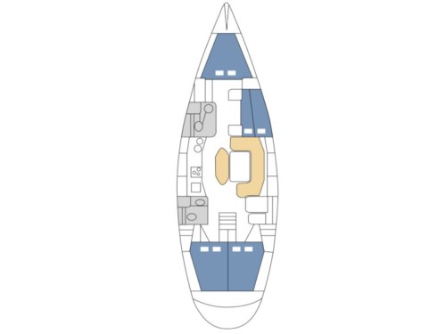Salona 45 vitorlás ,  hajóbérlés,  yacht bérlés,  hajóbérlés Adria