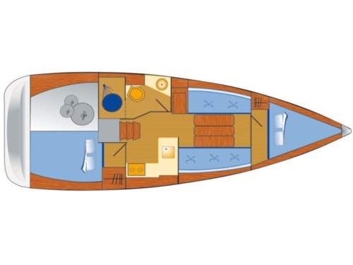 Sun Odyssey 349 vitorlás bérlés az Adrián,  hajóbérlés,  luxusnyaralás,  hajóbérlés Horvátország