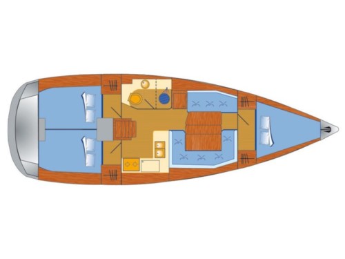 Sun Odyssey 389 vitorlás ,  vitorlás bérlés az Adrián,  luxusnyaralás,  Horvátország hajóbérlés